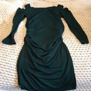 Cold shoulder maternity dress